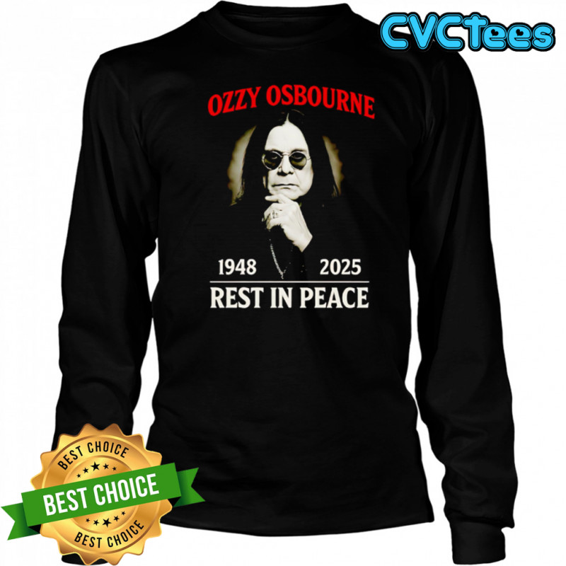Ozzy Osbourne 1948-2025 Tribute Shirt Rest In Peace Prince Of Darkness shirt Long Sleeved