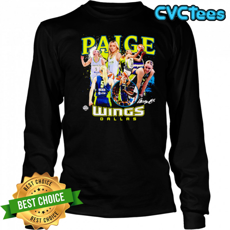 Paige Bueckers Dallas Wings WNBA All-Star signature shirt Long Sleeved