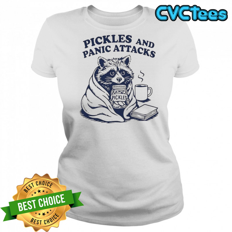 Raccoon with Pickles and Panic attacks art shirt Women's T-shirt