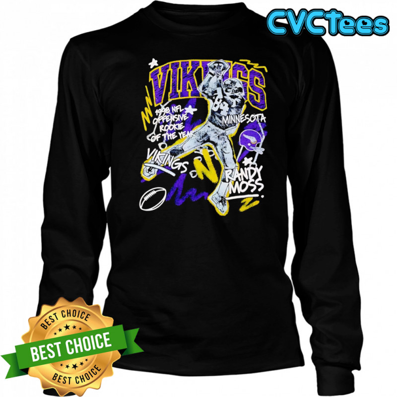 Randy Moss Minnesota Vikings chalked up player graphic shirt Long Sleeved