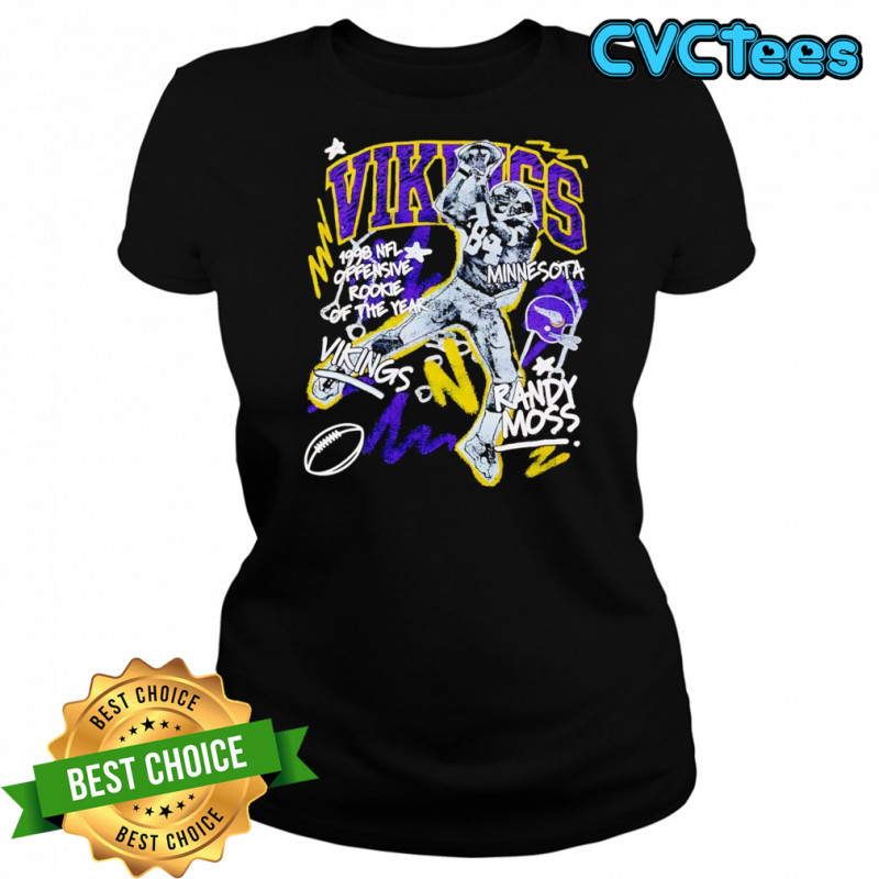 Randy Moss Minnesota Vikings chalked up player graphic shirt Women's T-shirt