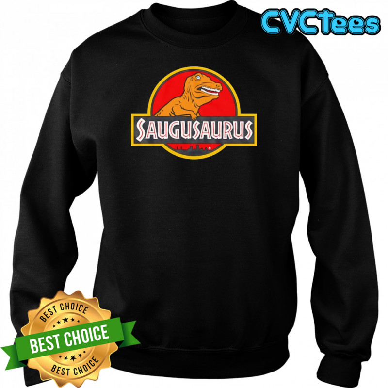Saugusaurus Orange Dinosaur logo shirt Sweatshirt