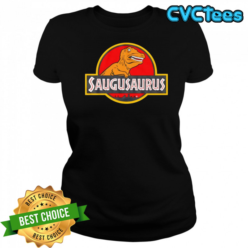 Saugusaurus Orange Dinosaur logo shirt Women's T-shirt