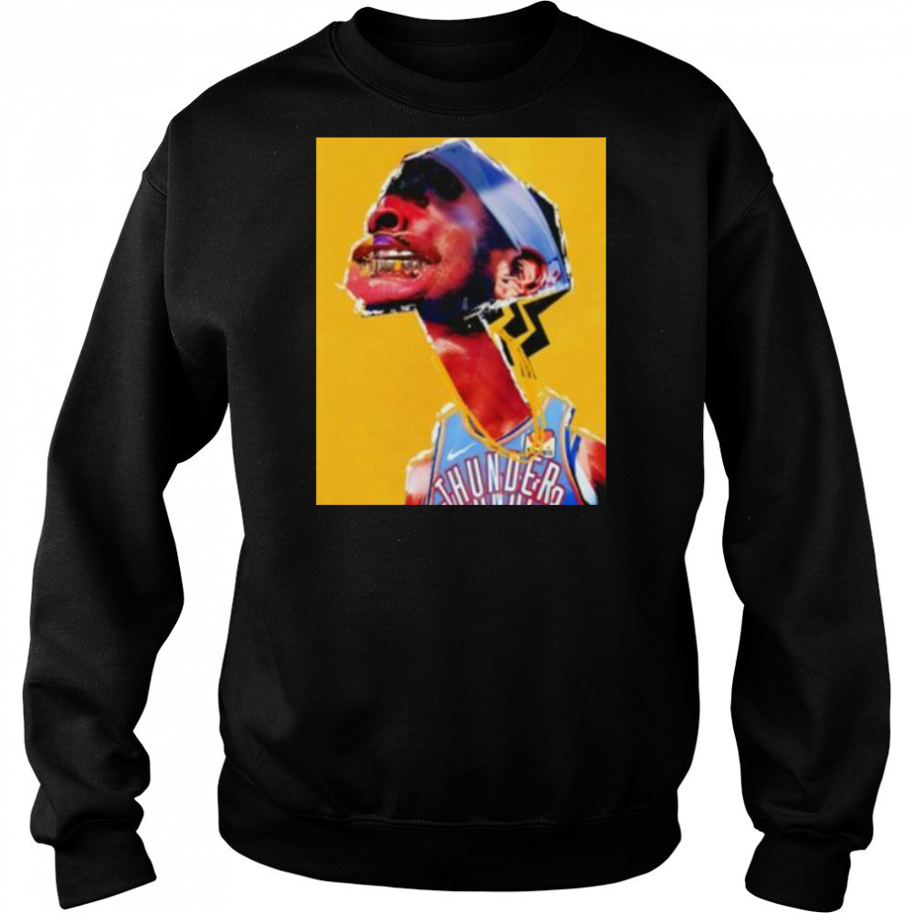 Shai Gilgeous Alexander grillz Oklahoma City Thunder Basketball art shirt Hoodie