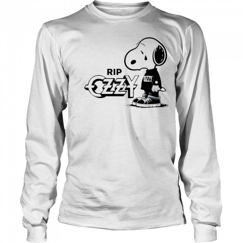 Snoopy cry RIP Ozzy Osbourne logo shirt Long Sleeved