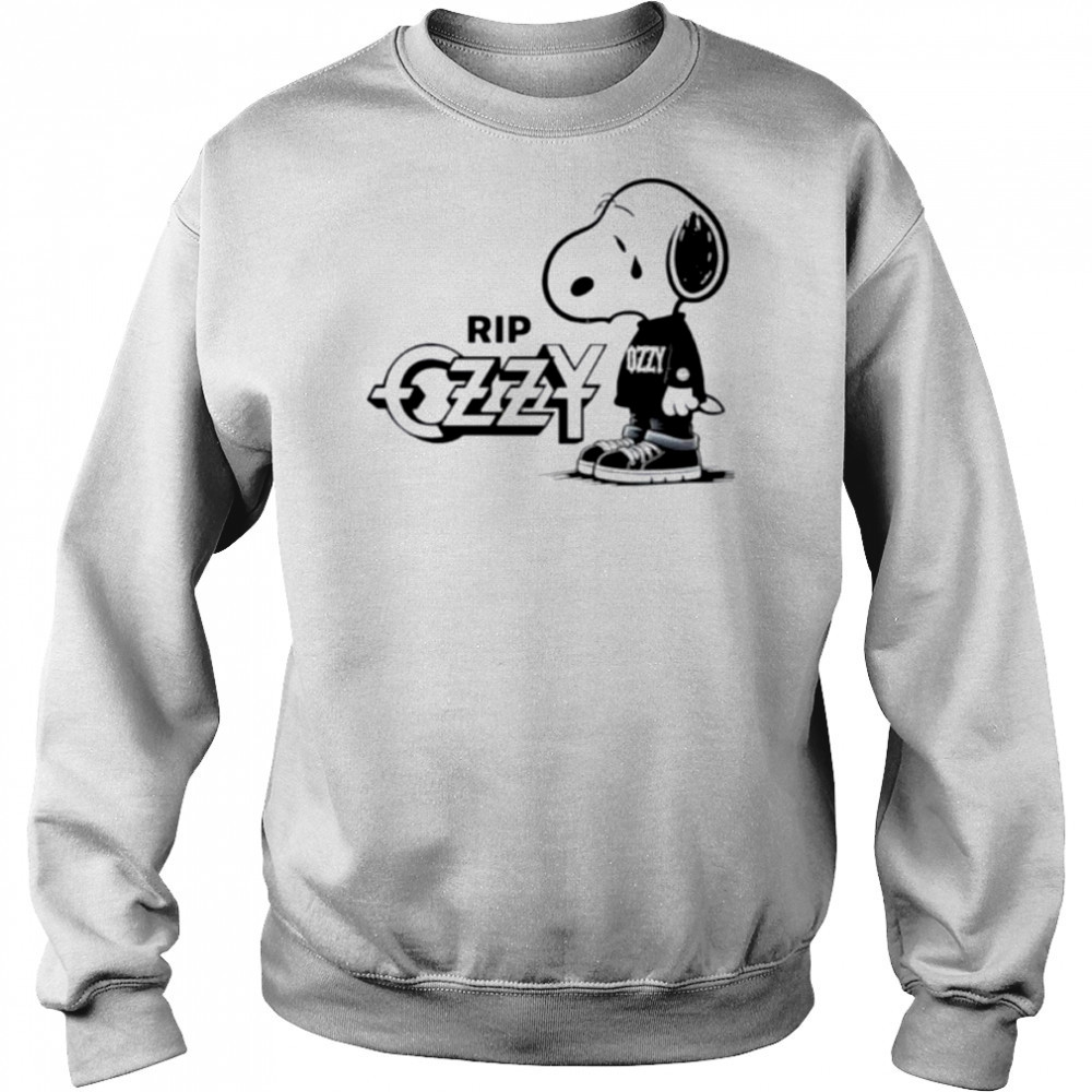 Snoopy cry RIP Ozzy Osbourne logo shirt Hoodie