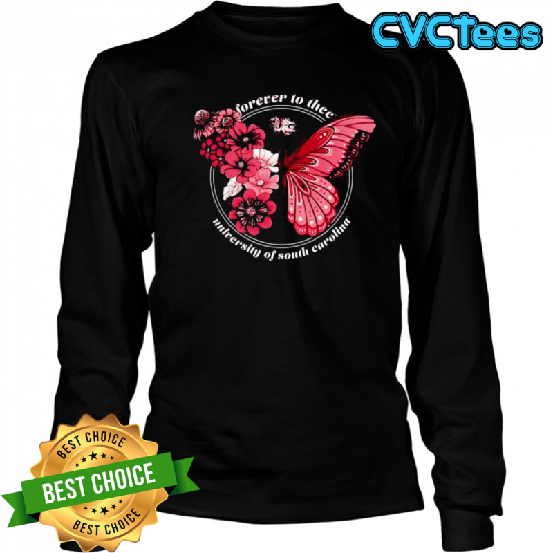 South Carolina Gamecocks Garnet Butterfl shirt Long Sleeved