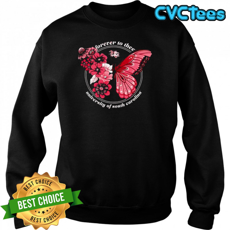 South Carolina Gamecocks Garnet Butterfl shirt Sweatshirt