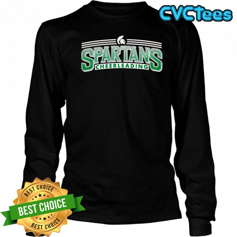 Spartans Cheerleading Stripes T-Shirt Long Sleeved