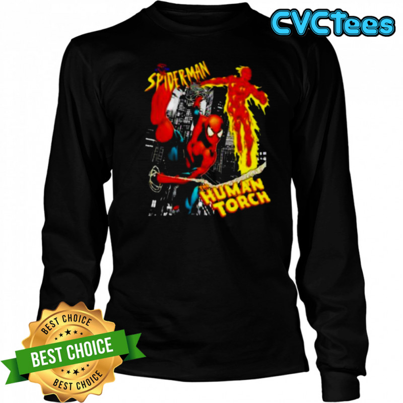 Spider man the Human Torch shirt Long Sleeved