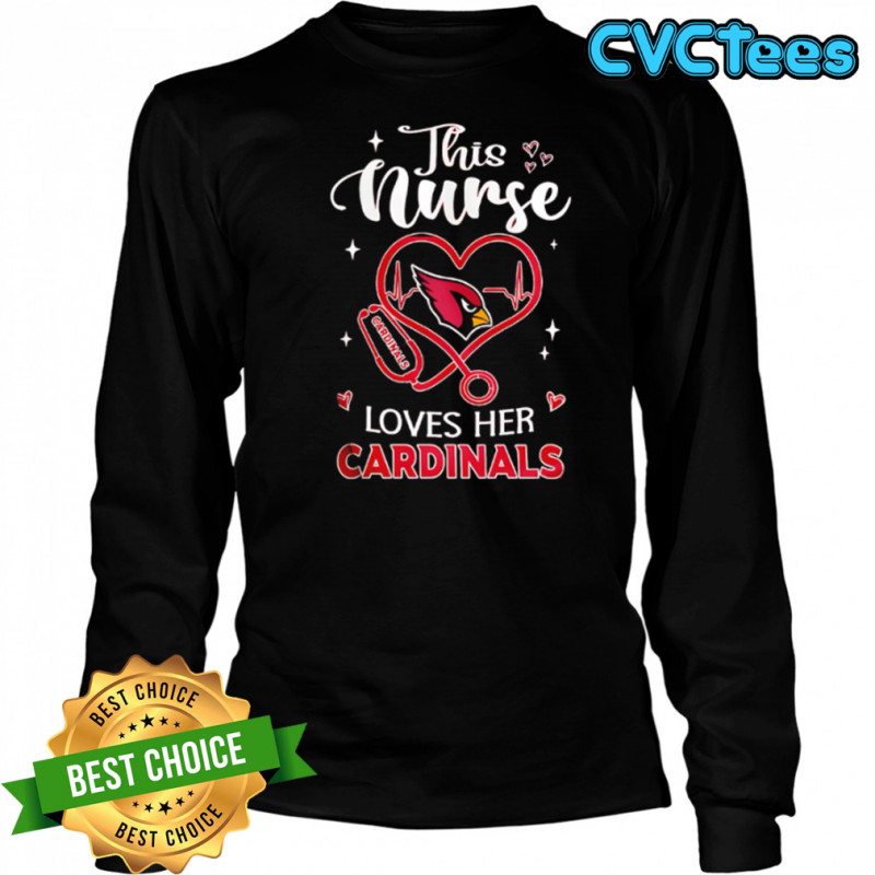 This nurse love her Arizona Cardinals shirt Long Sleeved