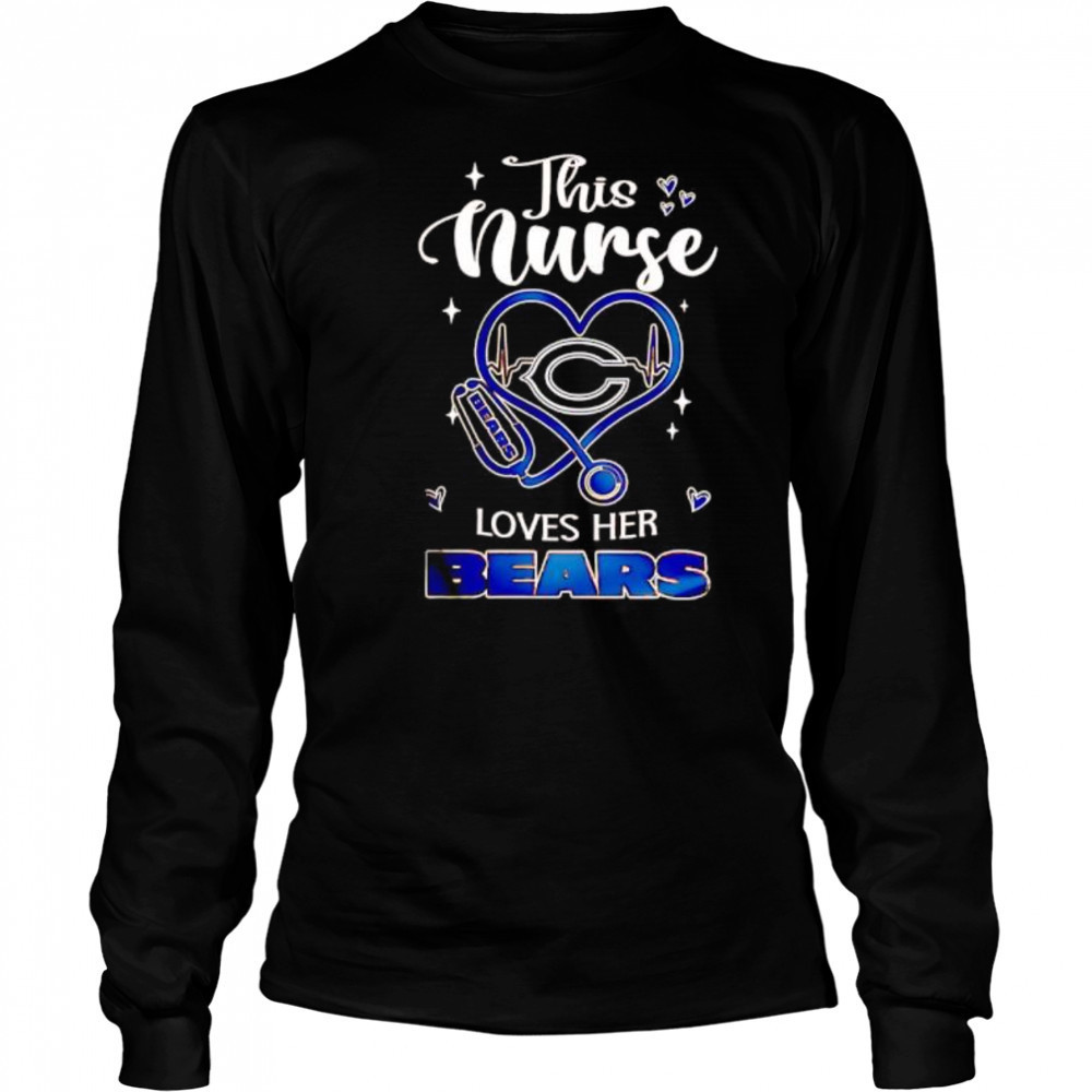 This nurse love her Chicago Bears shirt Long Sleeved