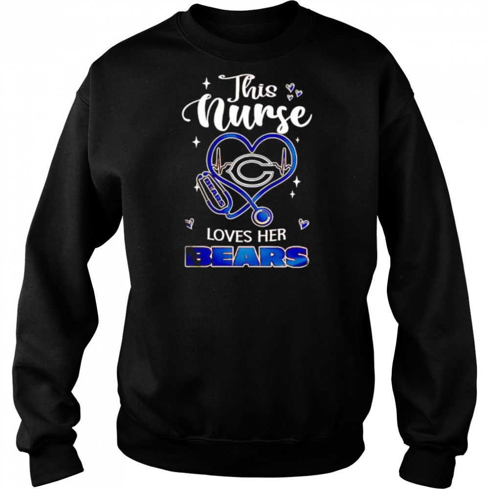 This nurse love her Chicago Bears shirt Hoodie