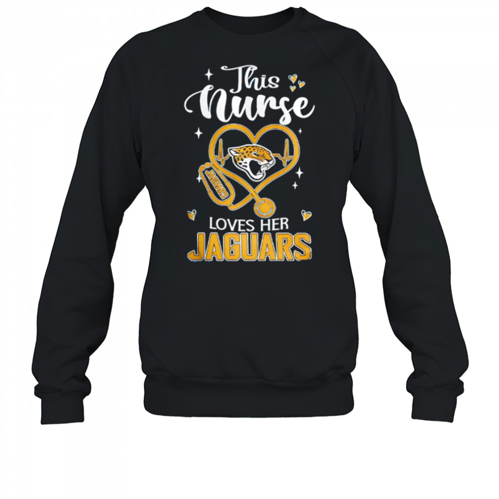This nurse love her Jacksonville Jaguars shirt Sweatshirt