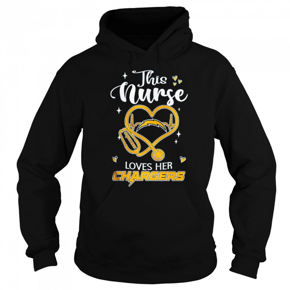 This nurse love her Los Angeles Chargers shirt Sweatshirt