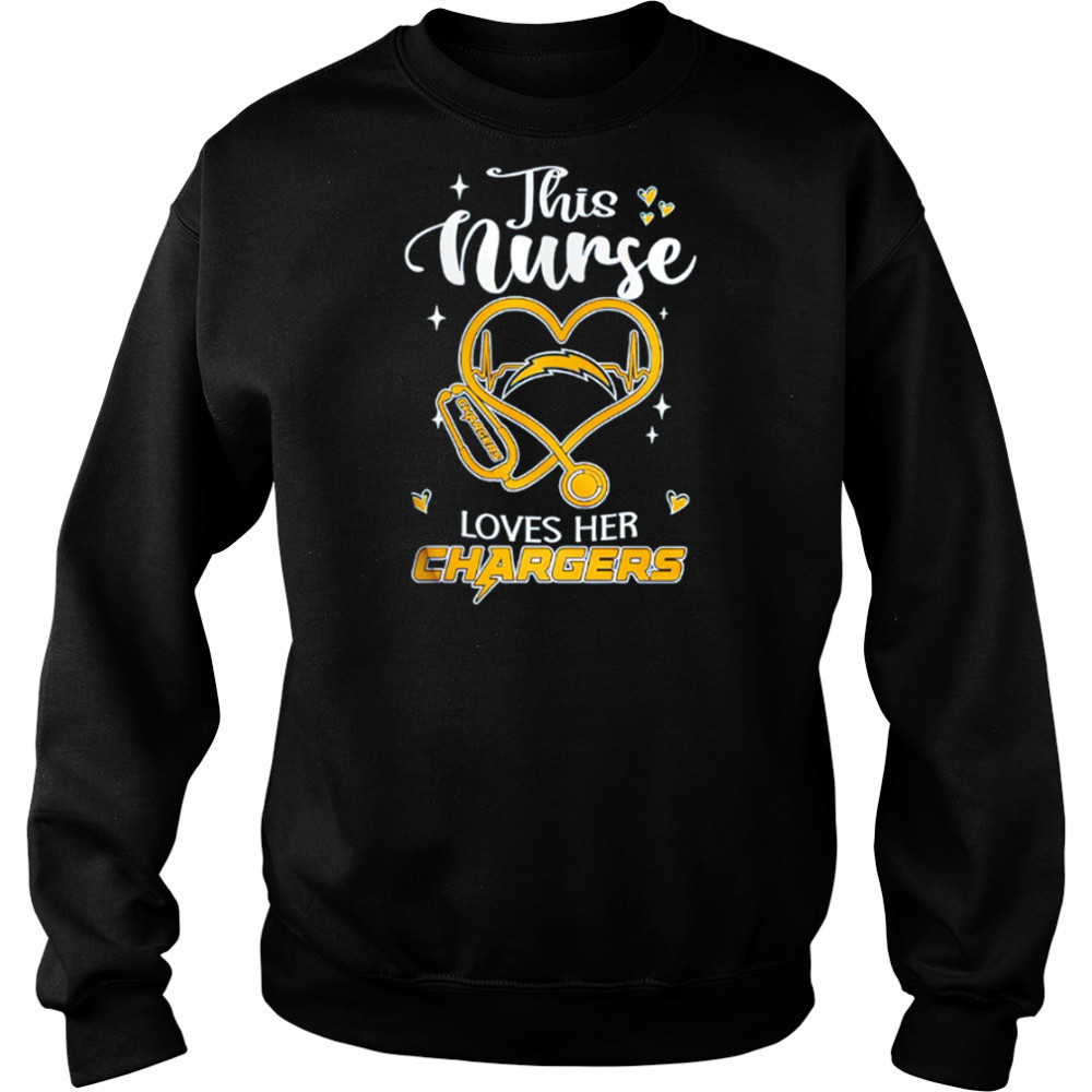 This nurse love her Los Angeles Chargers shirt Hoodie