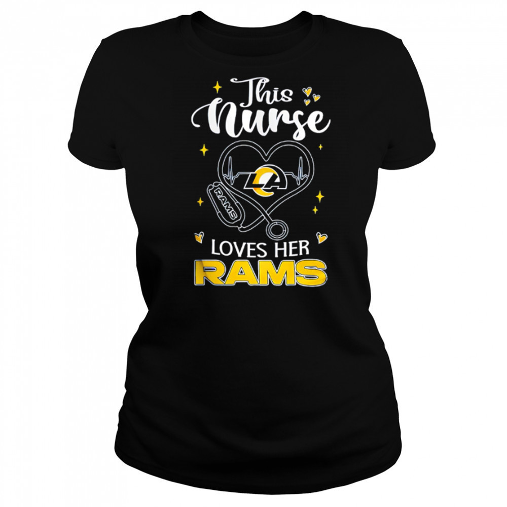This nurse love her Los Angeles Rams shirt Women's T-shirt