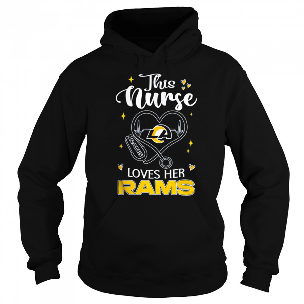 This nurse love her Los Angeles Rams shirt Sweatshirt