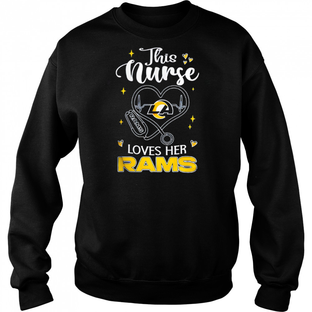 This nurse love her Los Angeles Rams shirt Hoodie