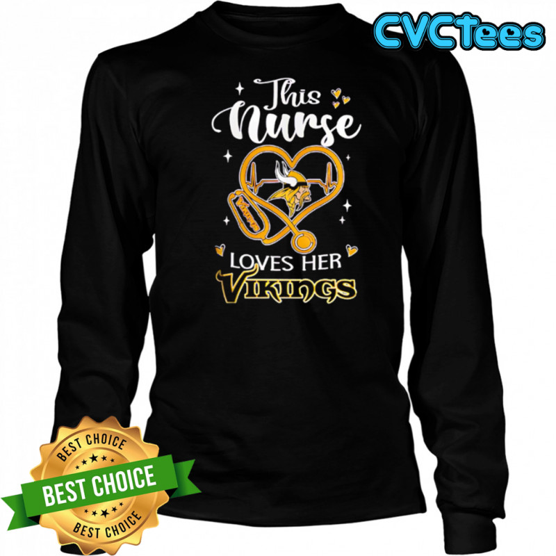 This nurse love her Minnesota Vikings shirt Long Sleeved