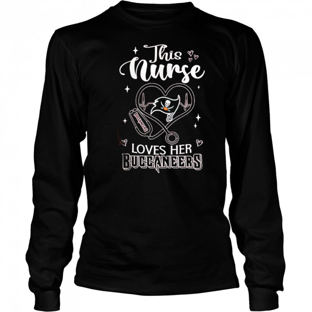 This nurse love her Tampa Bay Buccaneers shirt Long Sleeved