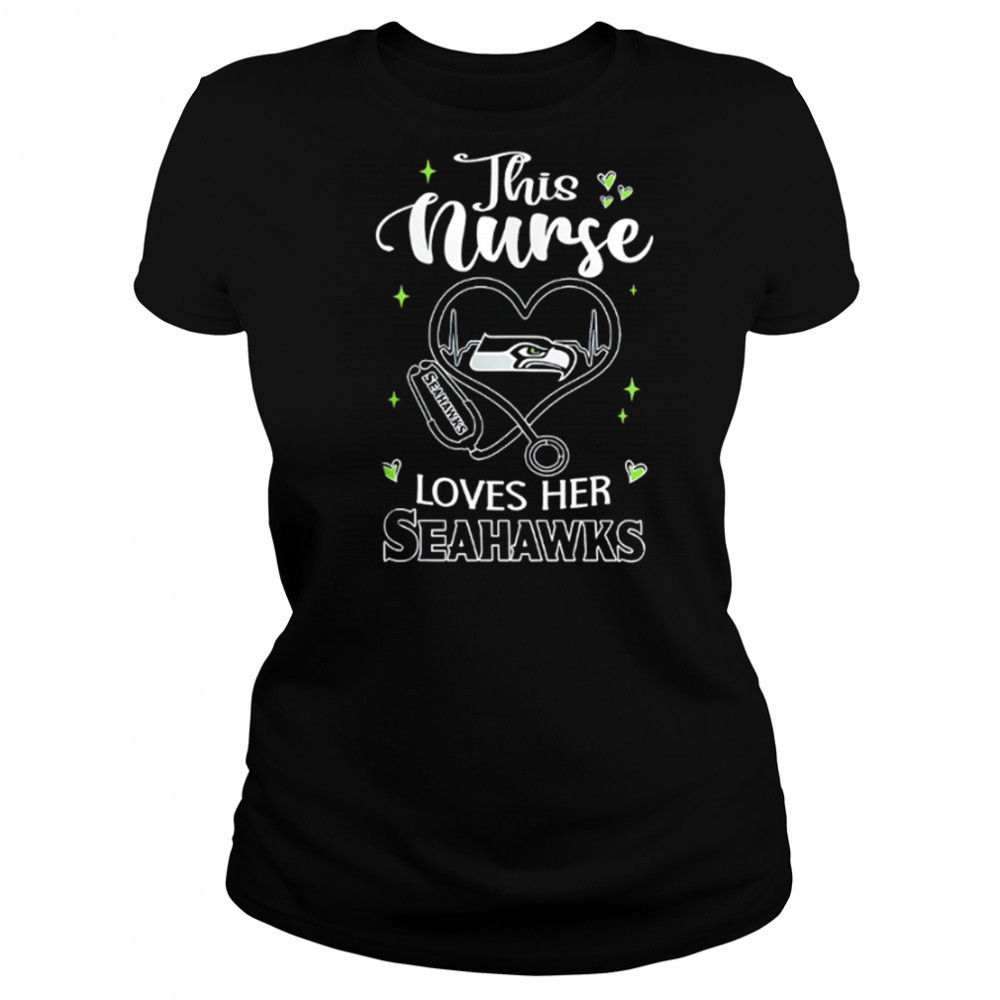 This nurse love her Tampa Seattle Seahawks shirt Women's T-shirt