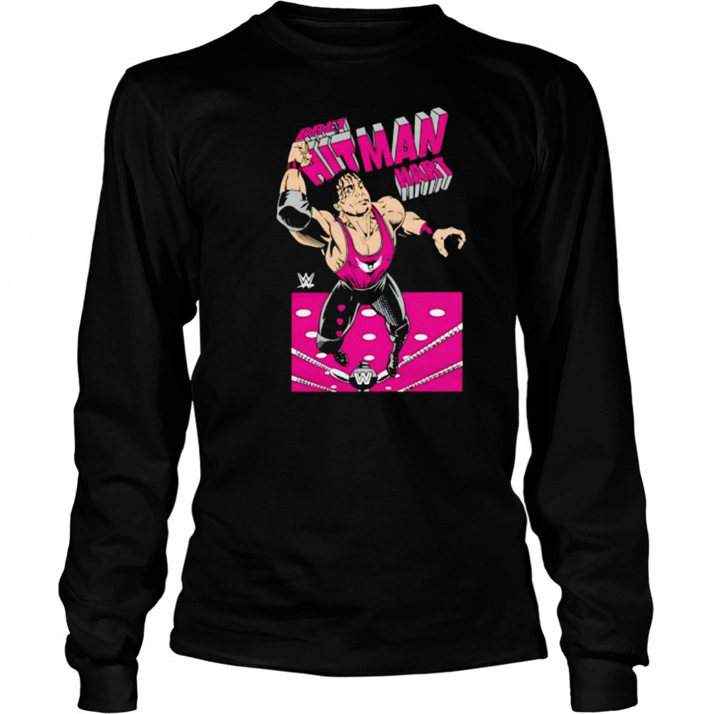 WWE Bret Hart Caricature shirt Long Sleeved