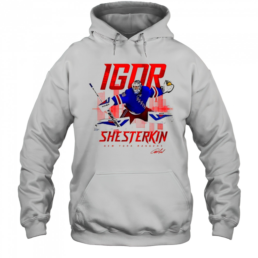 Igor Shesterkin New York Rangers skyline signature shirt Hoodie