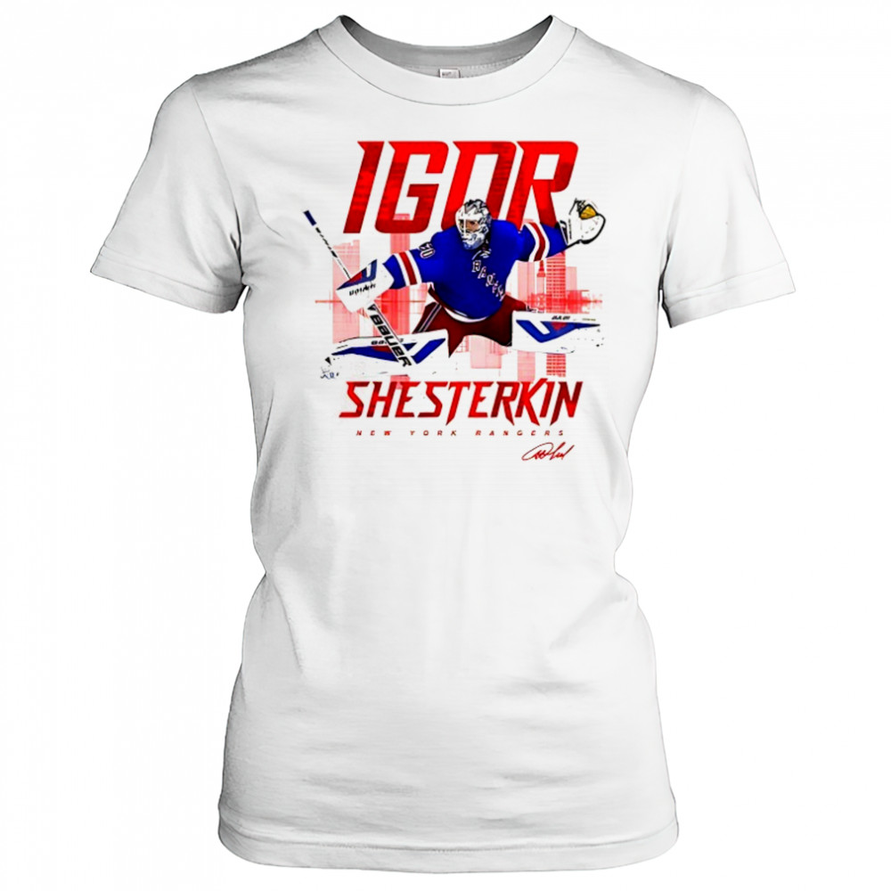 Igor Shesterkin New York Rangers skyline signature shirt Women's T-shirt