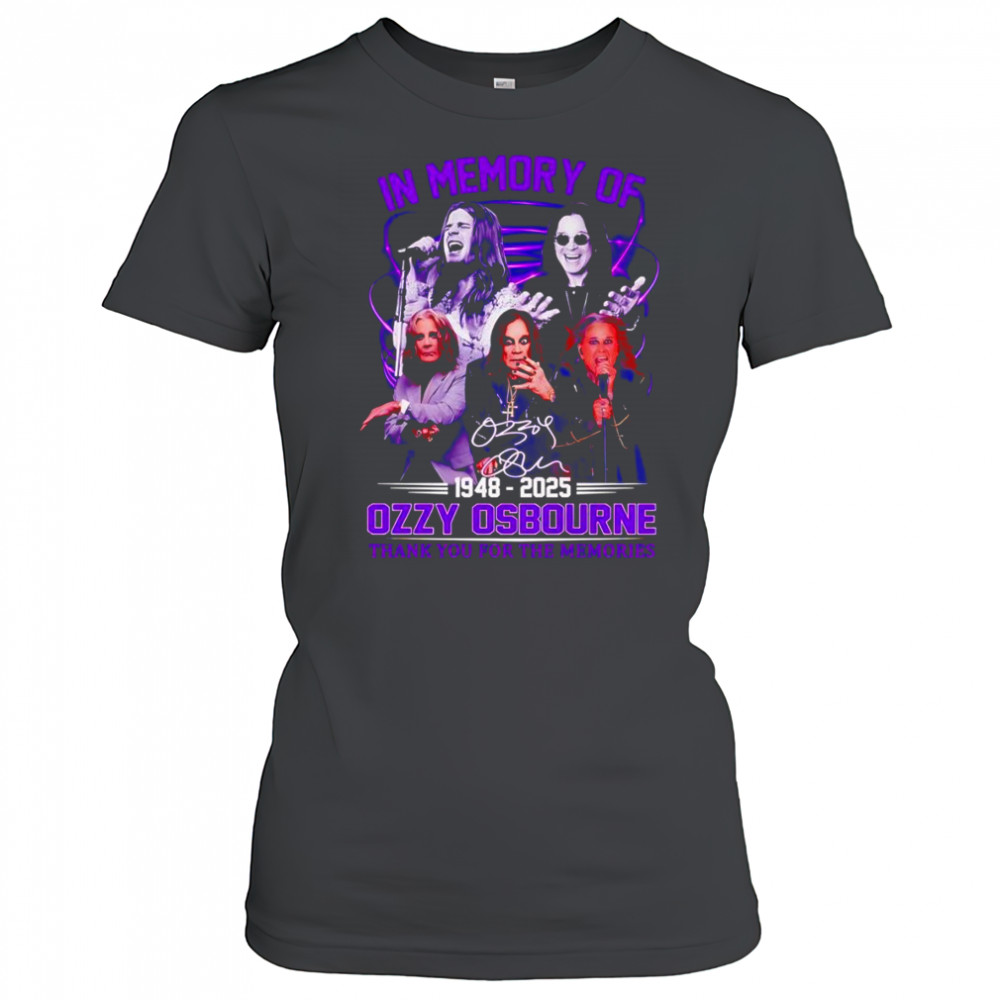 In memory of 1948 2025 Ozzy Osbourne thank you for the memories shirt Women's T-shirt