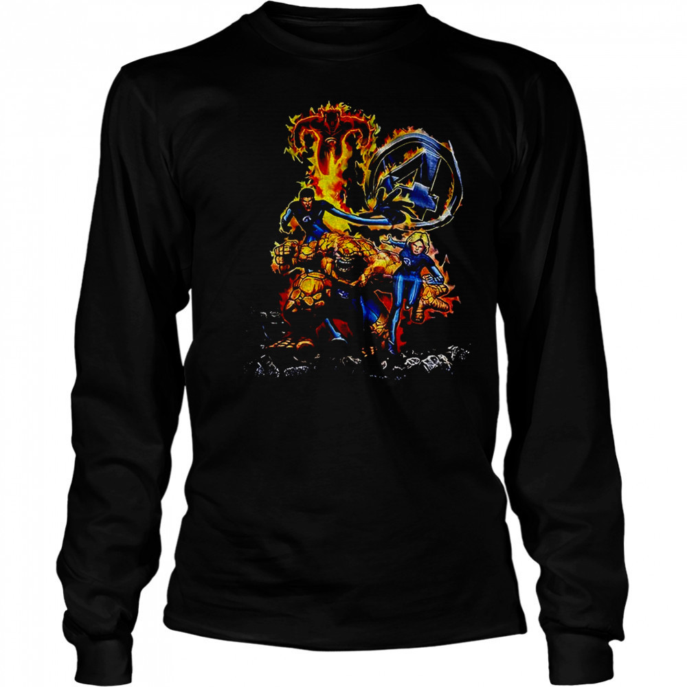 Marvel Comics Fantastic Four Marvel Super Hero Island shirt Long Sleeved