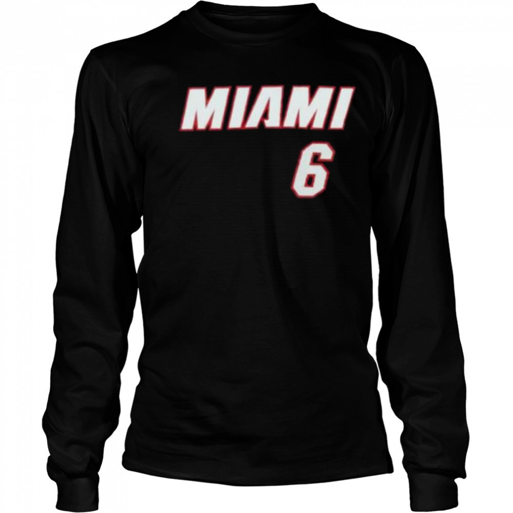 Miami Heat LeBron James #6 adidas Shirt Long Sleeved