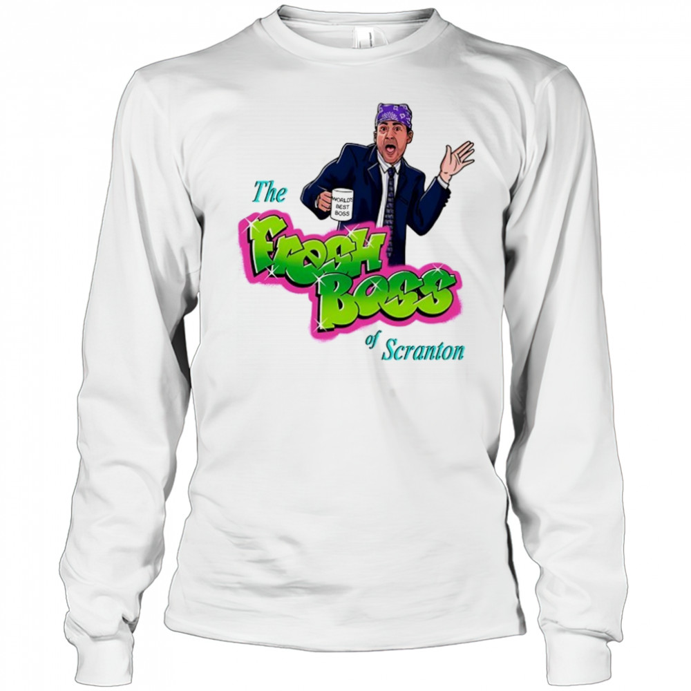 Michael Scott as Prison Mike X The Fresh Prince of Bel-Air The Fresh Boss of Scranton shirt Long Sleeved