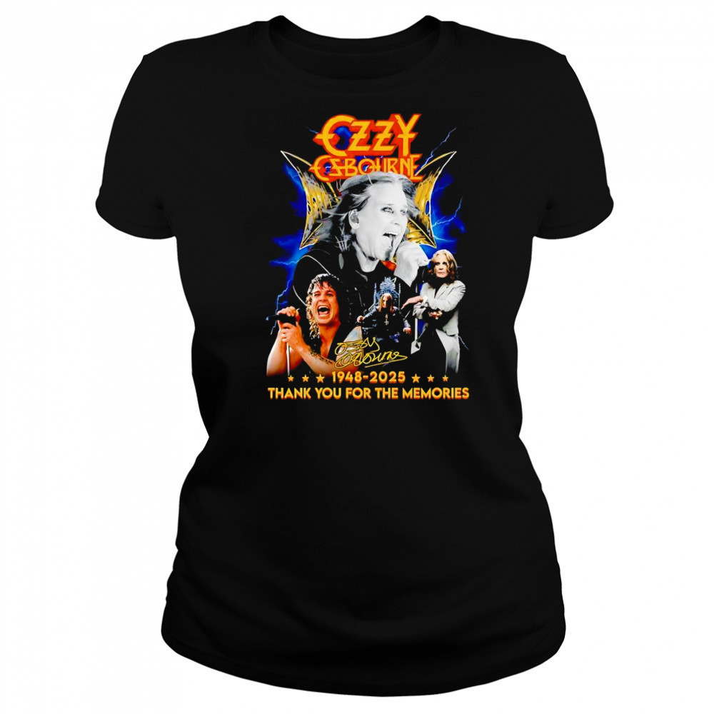 Ozzy Osbourne 1948 2025 thank you for the memories shirt Women's T-shirt