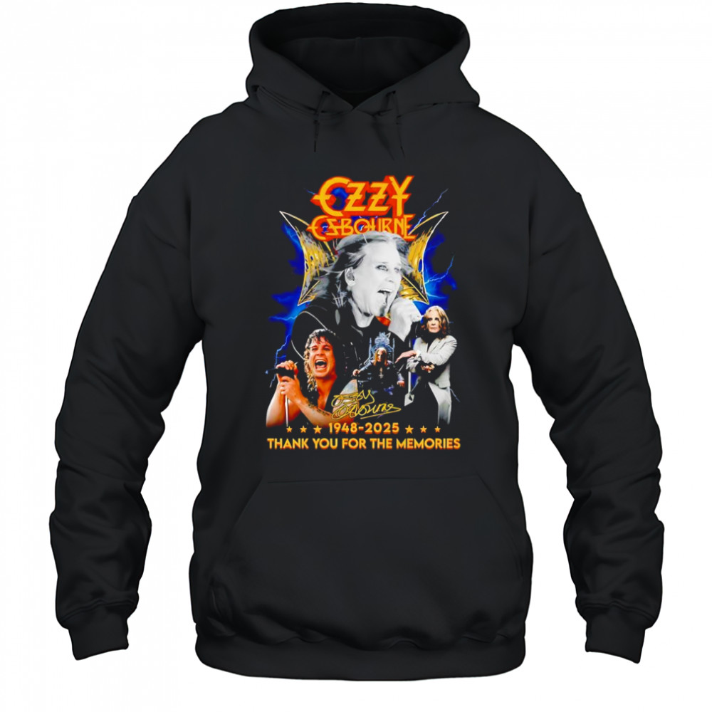 Ozzy Osbourne 1948 2025 thank you for the memories shirt Hoodie