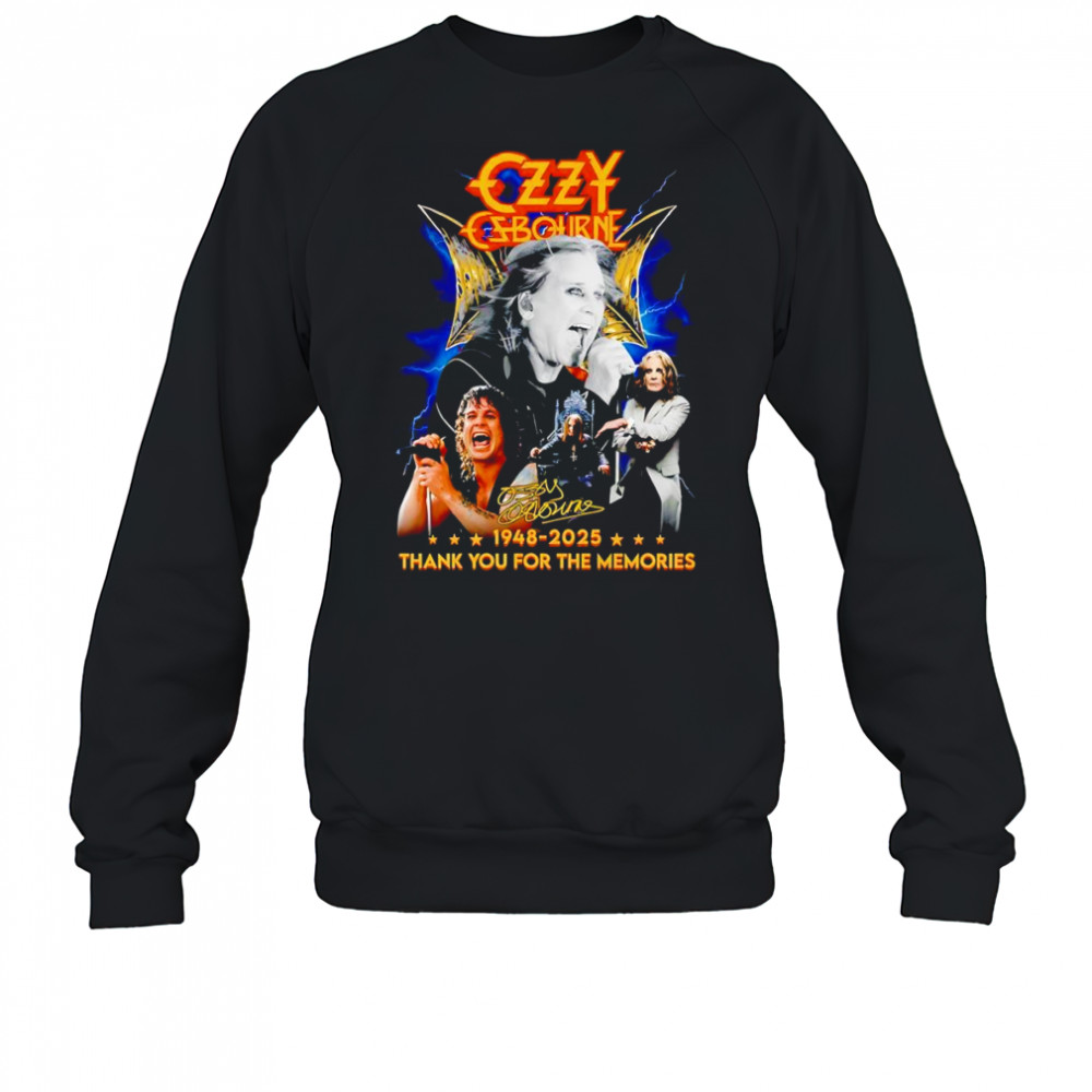 Ozzy Osbourne 1948 2025 thank you for the memories shirt Sweatshirt