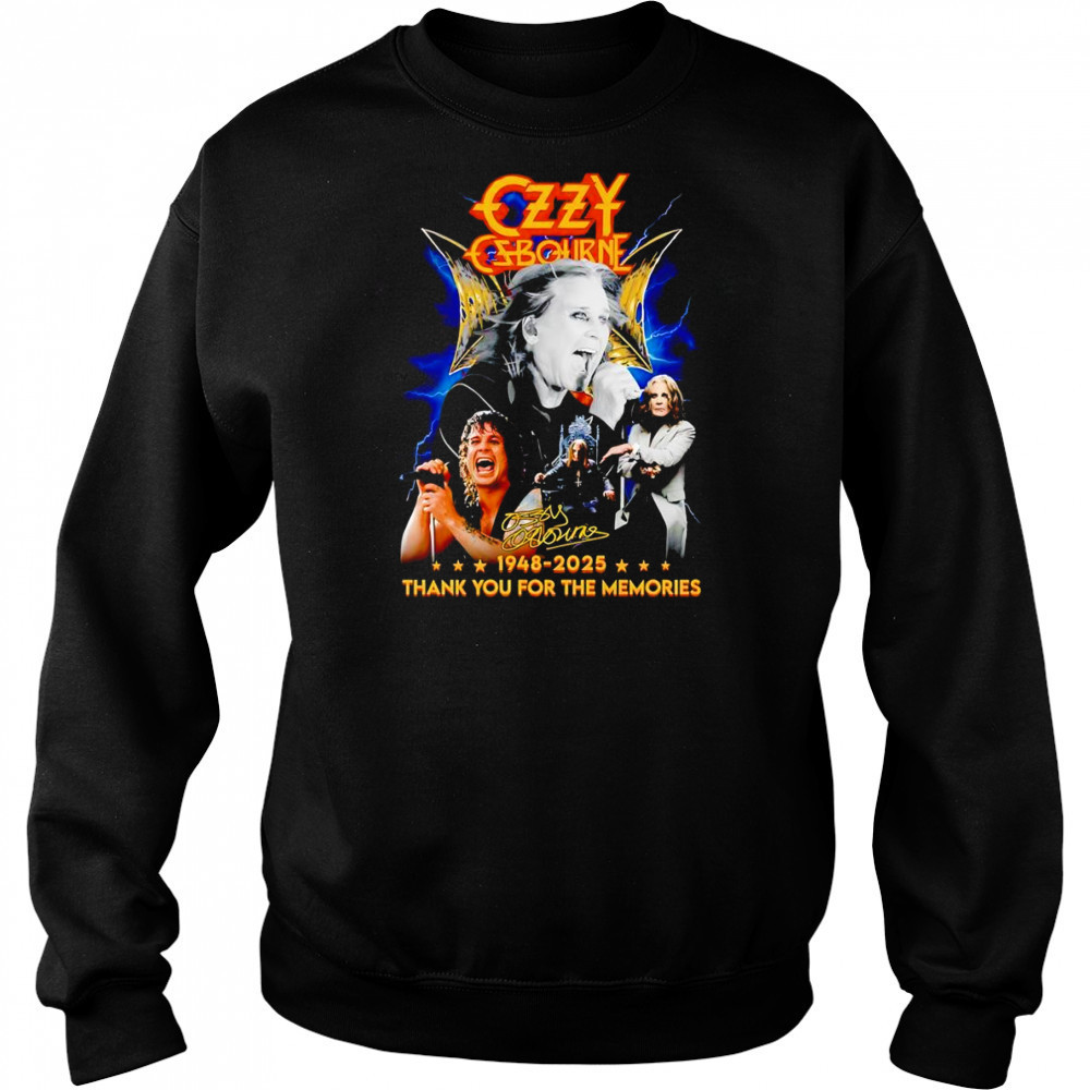 Ozzy Osbourne 1948 2025 thank you for the memories shirt Hoodie