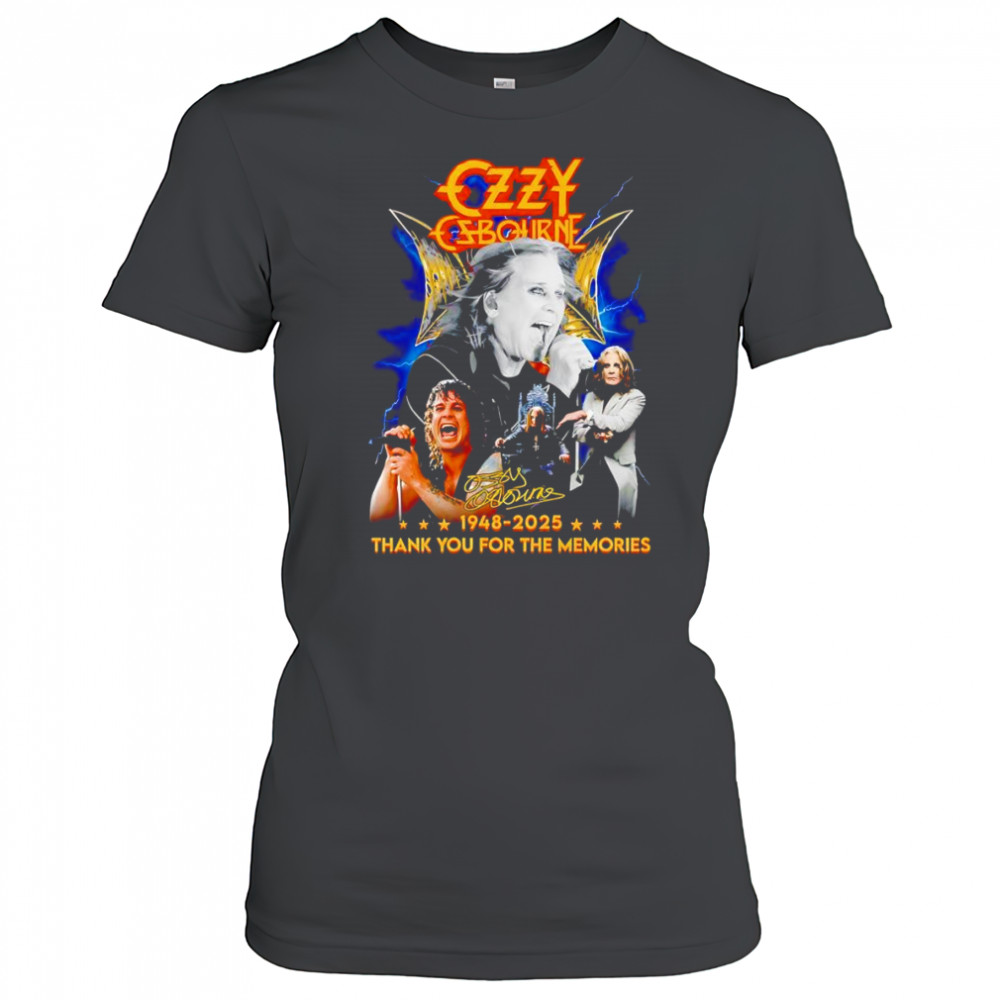 Ozzy Osbourne 1948 2025 thank you for the memories shirt Women's T-shirt