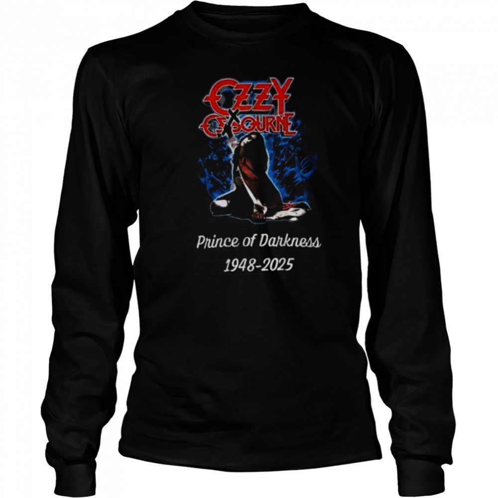 Ozzy Osbourne Blizzard of Ozz Prince of Darkness 1948 2025 shirt Long Sleeved