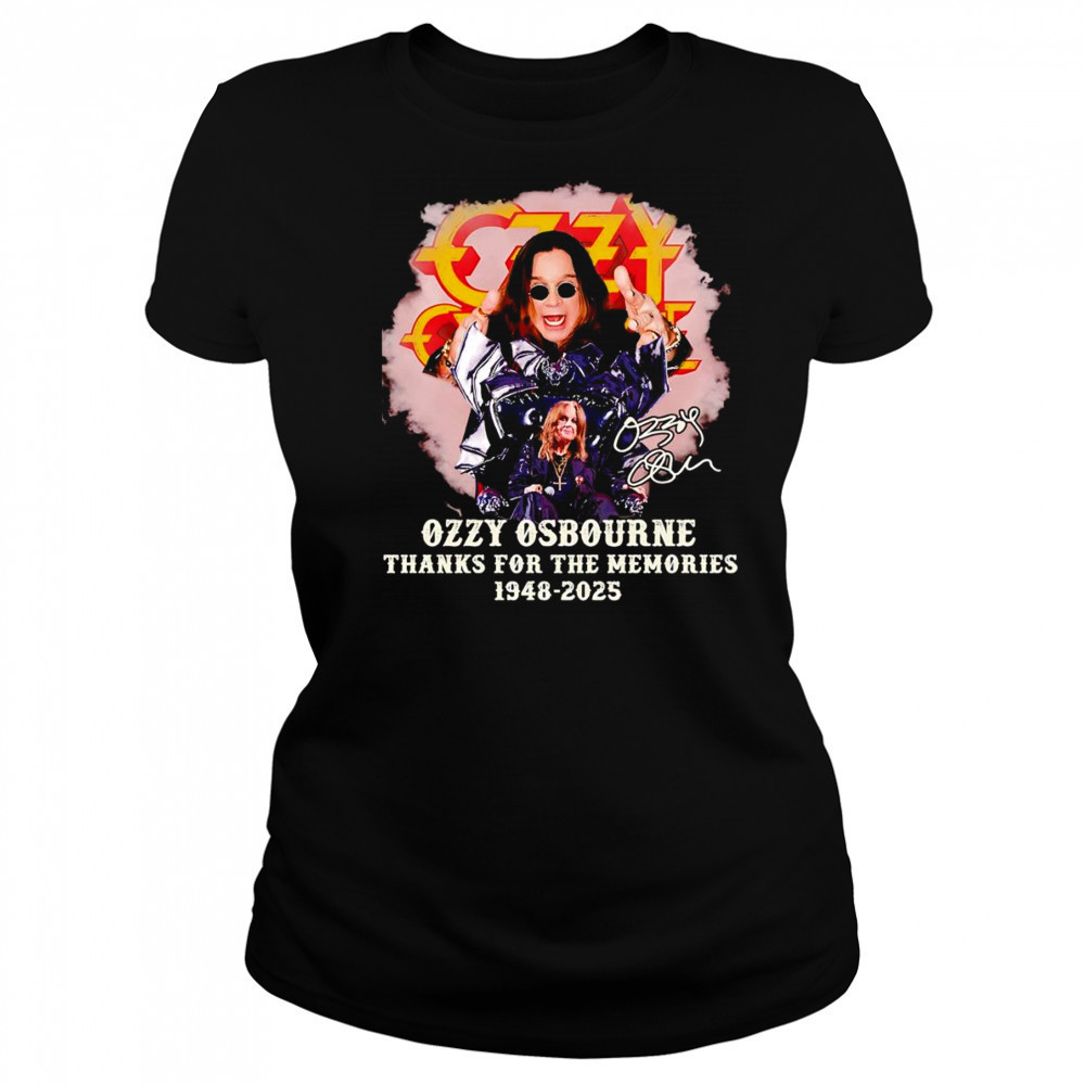 Ozzy Osbourne thanks for the memories 1948 2025 shirt Women's T-shirt