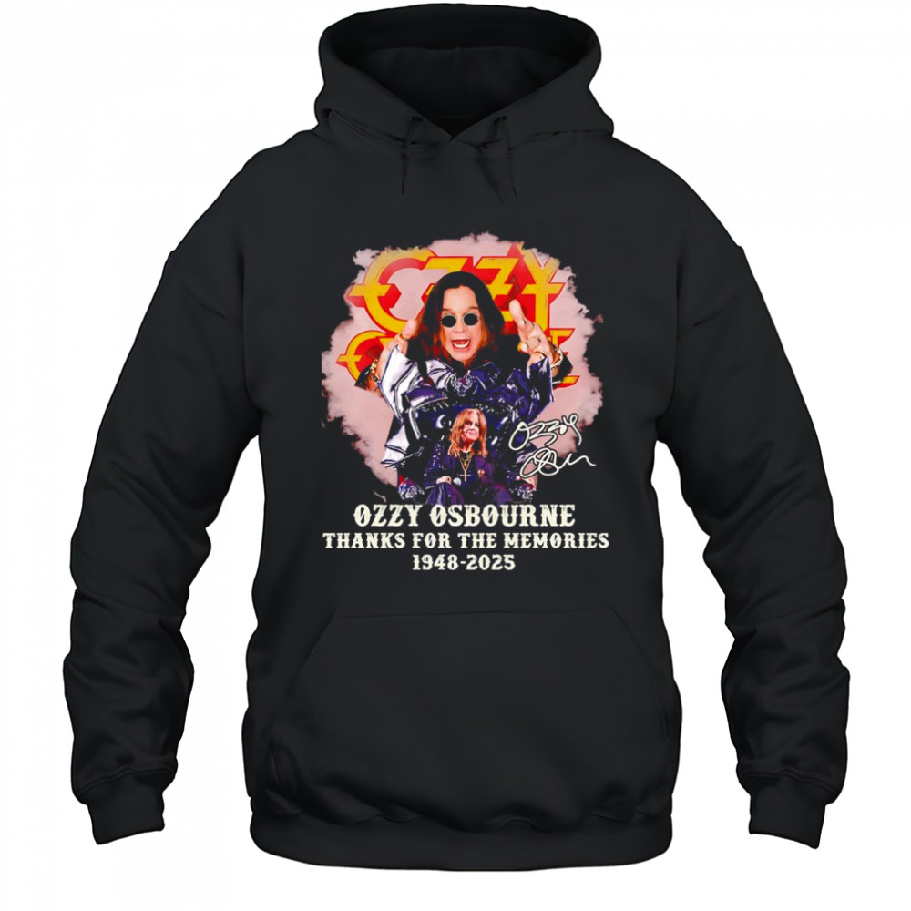 Ozzy Osbourne thanks for the memories 1948 2025 shirt Hoodie