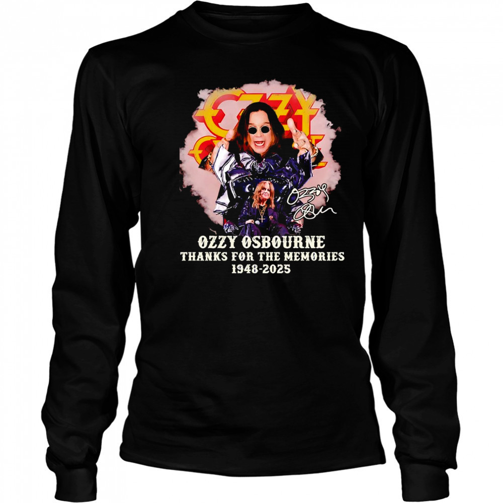 Ozzy Osbourne thanks for the memories 1948 2025 shirt Long Sleeved