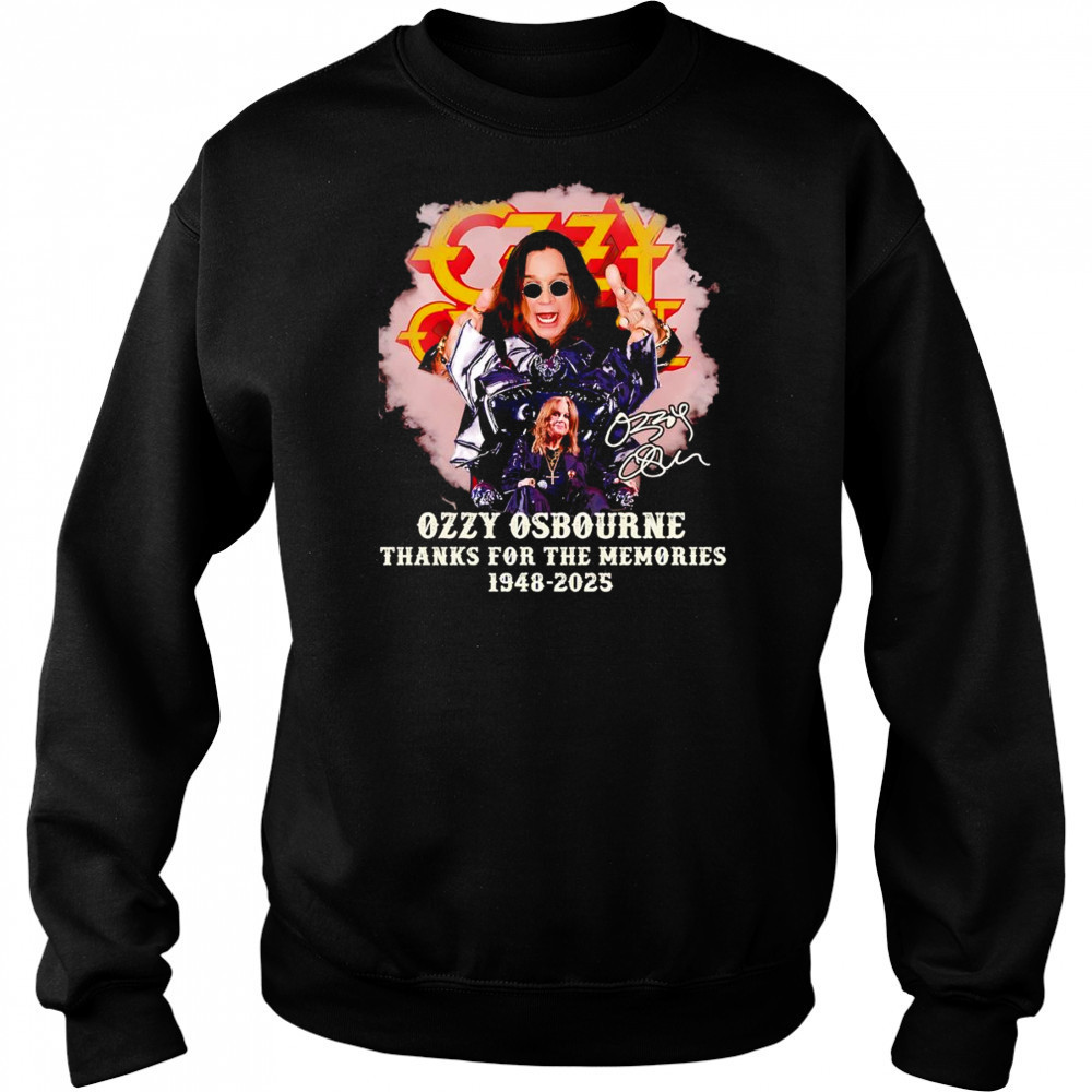 Ozzy Osbourne thanks for the memories 1948 2025 shirt Hoodie