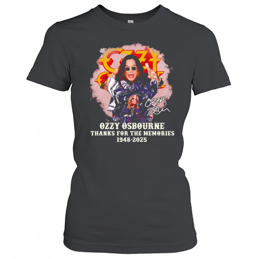 Ozzy Osbourne thanks for the memories 1948 2025 shirt Women's T-shirt