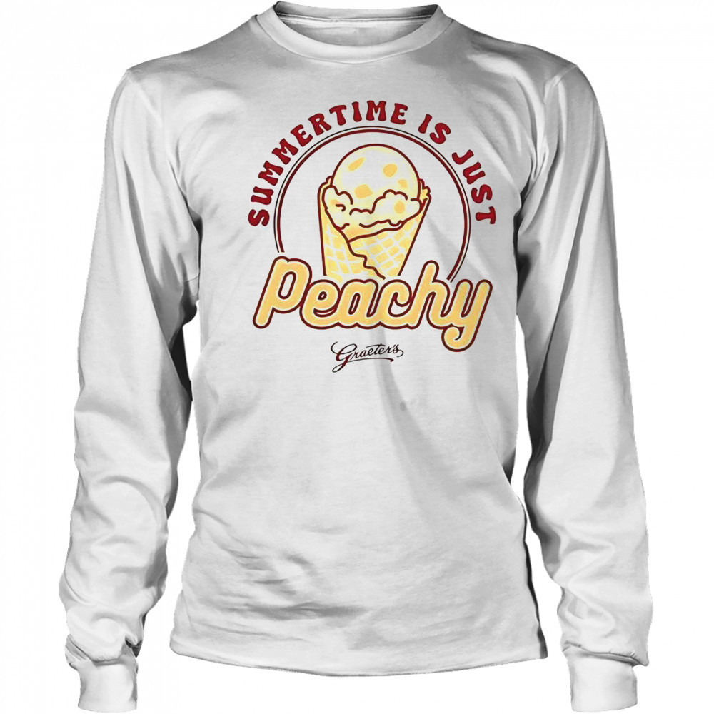 Peachy Summertime Is Just Ice Cream T-Shirt Long Sleeved