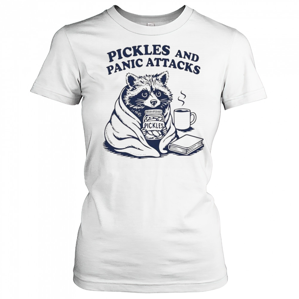 Raccoon with Pickles and Panic attacks art shirt Women's T-shirt