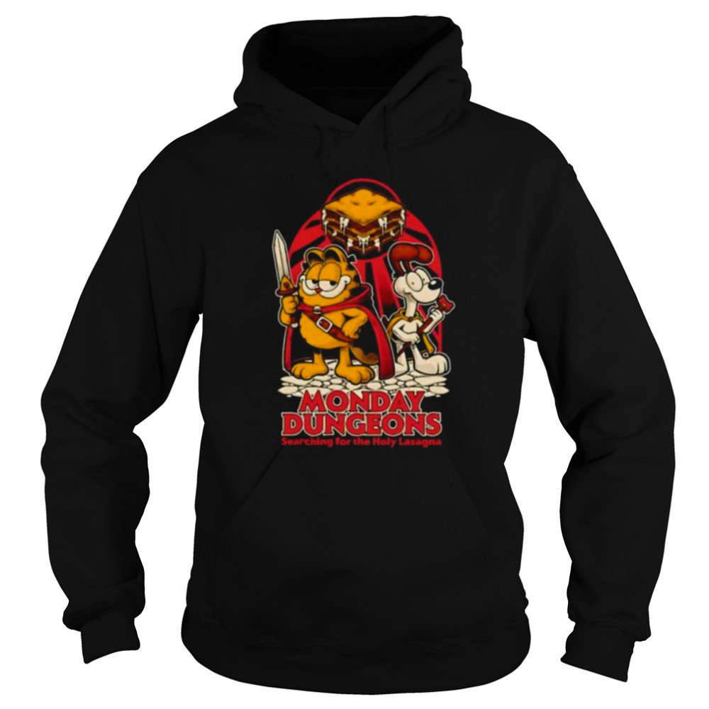 RPG Cat Monday Dungeons searching for the Holy Lasagna shirt Sweatshirt