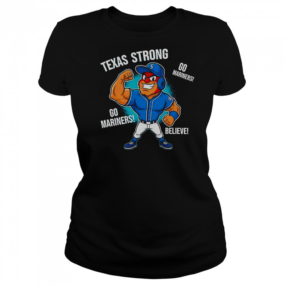 Seattle Mariners Texas Strong Mariner Moose Mascot Cartoon T-Shirt Women's T-shirt
