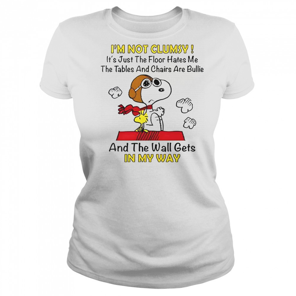 Snoopy And Woodstock I’m Not Clumsy It’s Just The Floor Hates Me The Tables T-Shirt Women's T-shirt