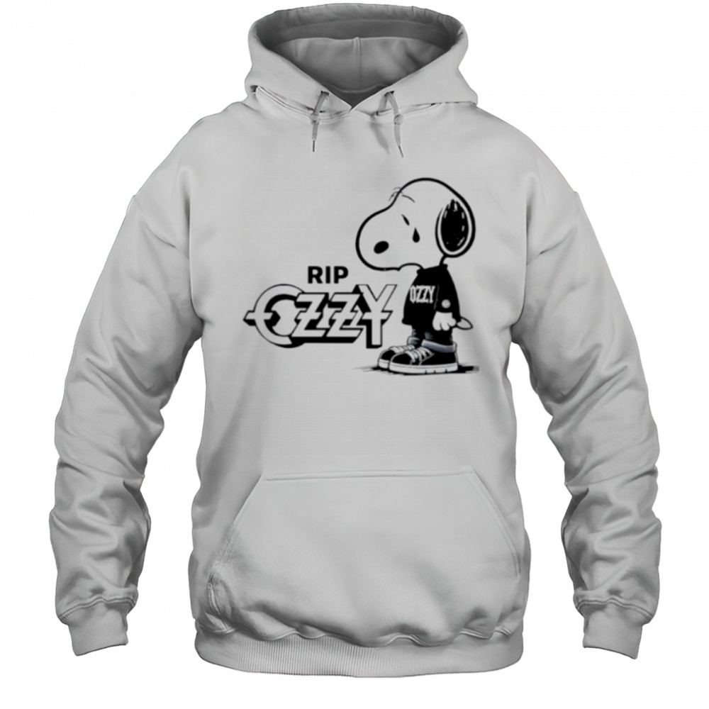 Snoopy cry RIP Ozzy Osbourne logo shirt Hoodie